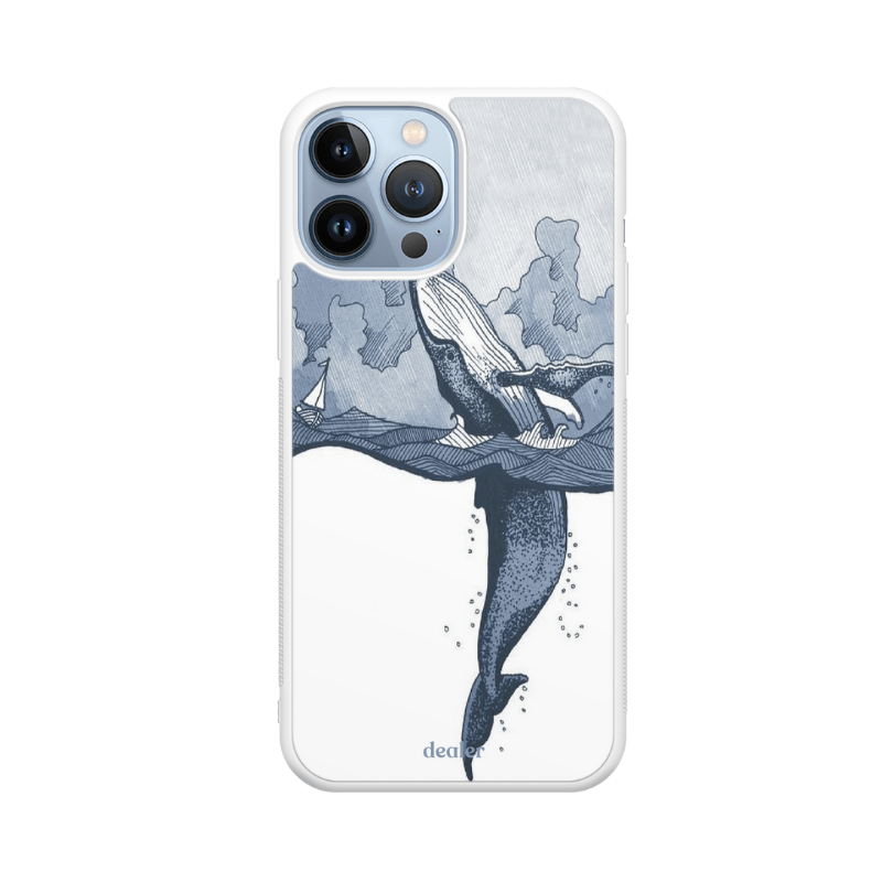 Coque en silicone Baleine pour iPhone
