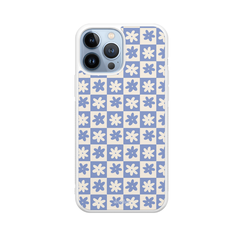 Coque en silicone Carré de Fleurs pour iPhone
