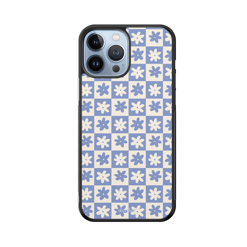 Coque en silicone Carré de Fleurs pour iPhone
