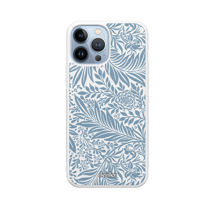 Coque en silicone Fleurs bleues pour iPhone