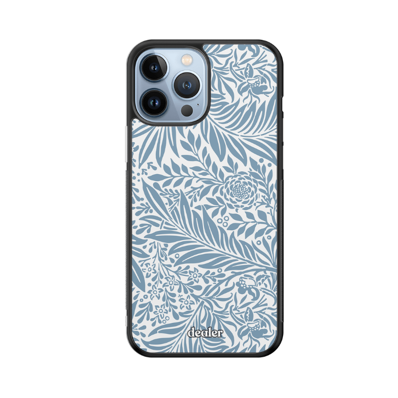 Coque en silicone Fleurs bleues pour iPhone