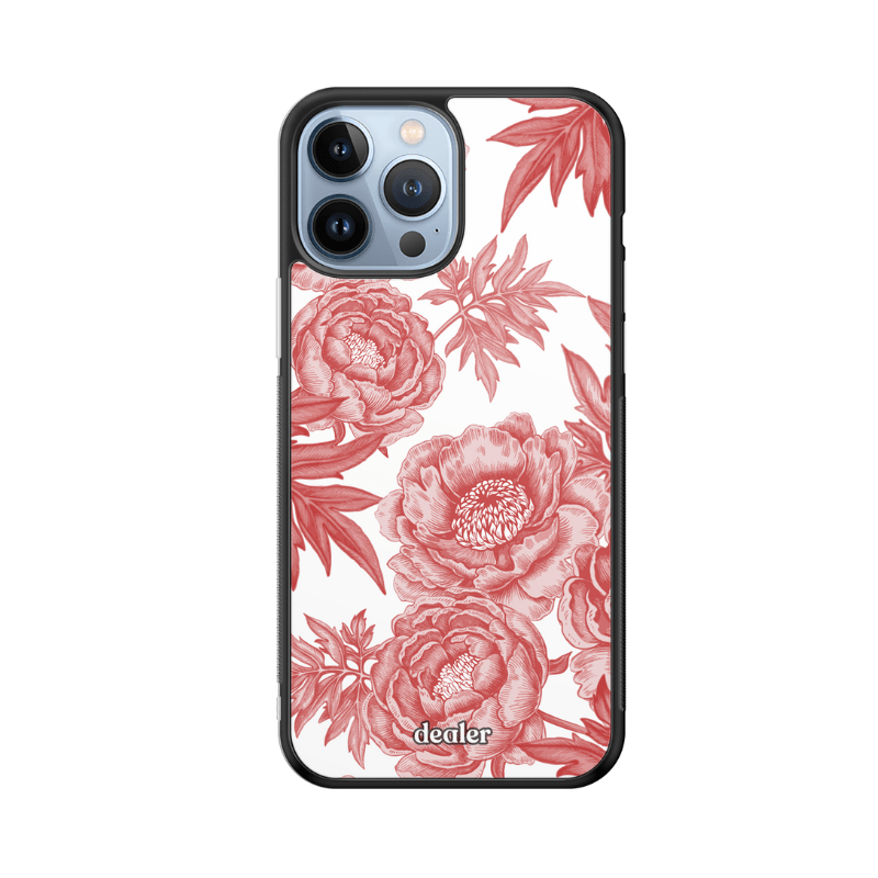 Coque en silicone Fleurs rouges pour iPhone